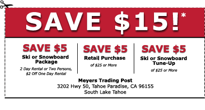 Lake Tahoe rental coupons